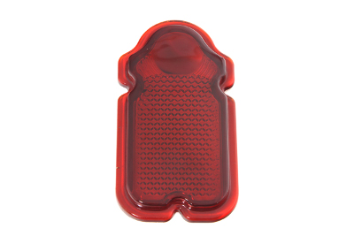 RED GLASS TOMBSTONE TAIL LIGHT LENS