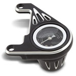 DEEP CUT RACE LOGO OIL PRESSURE GAUGE BLACK