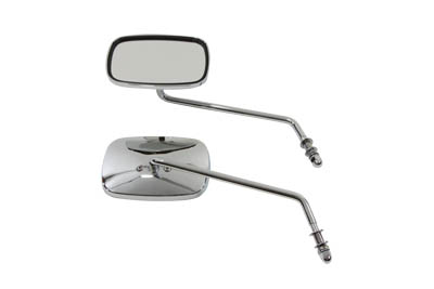 SWIVEL MIRROR SET LONG STEM CHROME