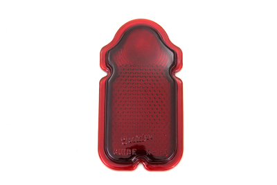 RED GLASS TOMBSTONE TAIL LIGHT LENS