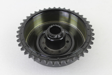 REAR BRAKE DRUM BLACK WITH SPROCKET