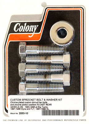 REAR SPROCKET HARDWARE KITS CHROME PLATED